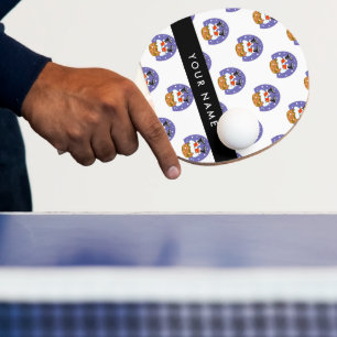 Pala De Ping Pong Santa Claus En Chimney, Nieve, Navidades, Año Nuev