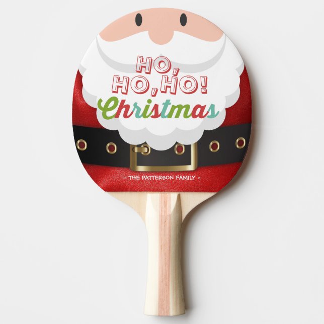 Pala De Ping Pong Santa Claus Suit Ho Ho Navidades Feliz Año Nuevo (Anverso)