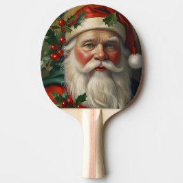Pala De Ping Pong Santa con Mistletoe