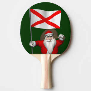 Pala De Ping Pong Santa Patriótica Con El Destino De Alabama