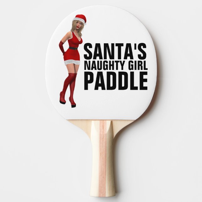 PALA DE PING PONG SANTA SPANKS CHICA PADDLES PARA NAVIDADES (Anverso)