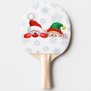 Pala De Ping Pong Santa y elfo Personajes divertidos y adorables mir