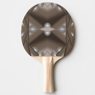Pala De Ping Pong Sawtooth Edged Concentrated Earth Tone Ombre Art