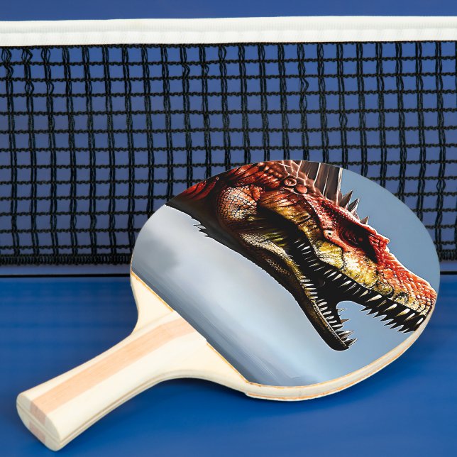 Pala De Ping Pong Scary Spinosaurus Dinosaur, Ping Pong Paddle (in situ)