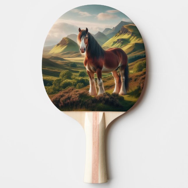 Pala De Ping Pong Scotland highlands Clydesdale horse (Anverso)