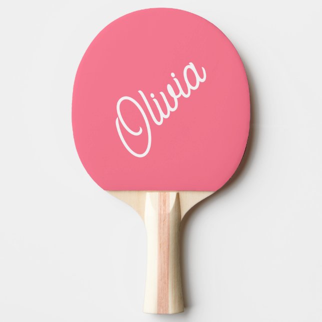 Pala De Ping Pong Script monogram, bright pink  (Anverso)