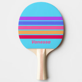 Pala De Ping Pong Sea Glass Across Striping with Name