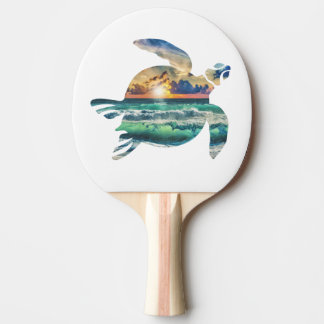 Pala De Ping Pong Sea Turtle Sunset Beach Golf Balls Golf Ball Marke
