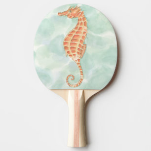 Pala De Ping Pong Seahorse del naranja del océano