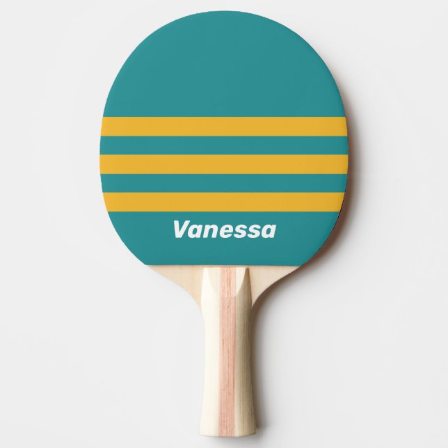 Pala De Ping Pong Seashell Sunrise Across Striping with Name (Anverso)