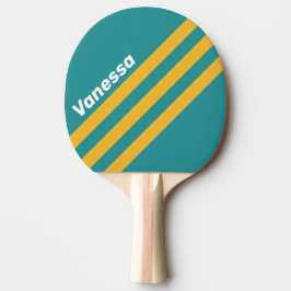 Pala De Ping Pong Seashell Sunrise Angled Striping with Name