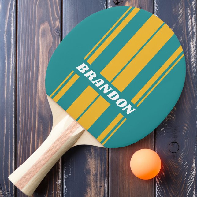 Pala De Ping Pong Seashell Sunrise Board Strips con Nombre (Subido por el creador)