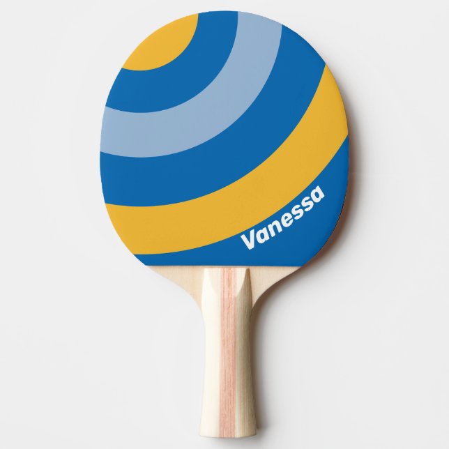 Pala De Ping Pong Seaside Circle Stripe with Name (Anverso)