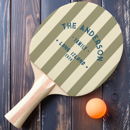 Pala De Ping Pong Seaside Sage Meadow Striping & Family Name