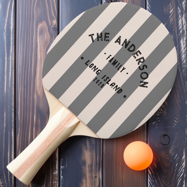 Pala De Ping Pong Seaside Sandcastle Pink Strike & Family Name (Subido por el creador)