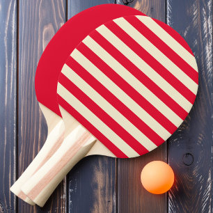 Pala De Ping Pong Selección de Cereza Rosa Polo Rayas y Sólido