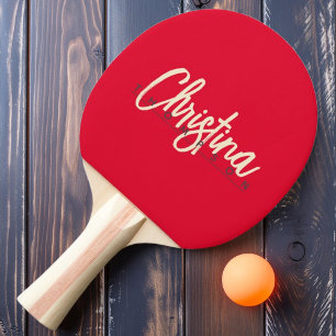 Pala De Ping Pong Selección de Cerezas Moderno de Mediados de Siglo
