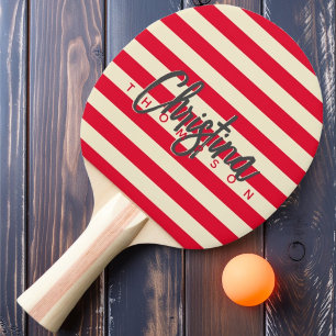 Pala De Ping Pong Selección de Cerezas Polo de Mediados de Siglo Ros