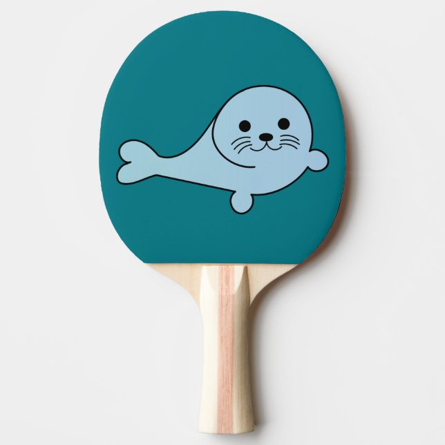 Pala De Ping Pong Sello de Bebé Adorable (Anverso)