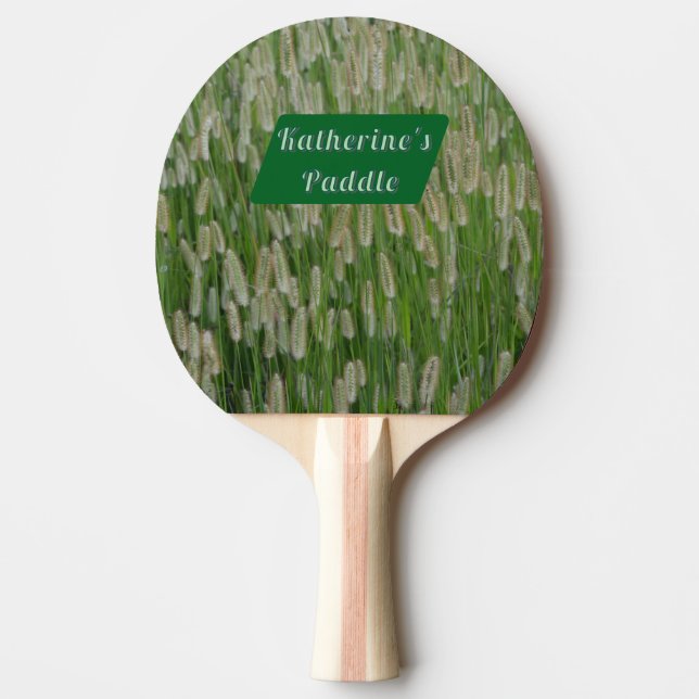 Pala De Ping Pong Semillas de gramíneas verdes altas (Anverso)