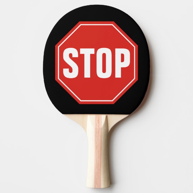Pala De Ping Pong señal de STOP (Anverso)
