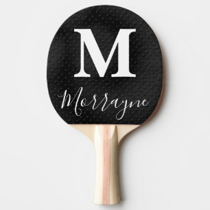 Pala De Ping Pong Sencillo y elegante Monograma moderno Nombre del t