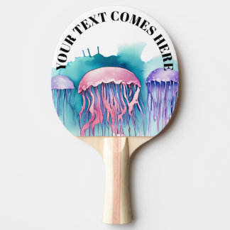 Pala De Ping Pong Serie de Acuarela: Medusas