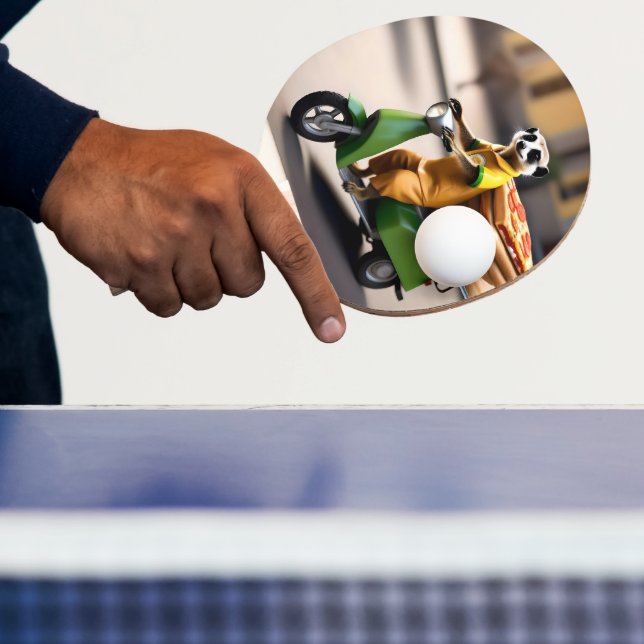 Pala De Ping Pong Servicio rápido: Meerkat entrega pizza en tuk-tuk (in situ)