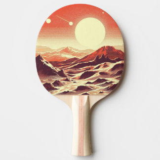 Pala De Ping Pong SF Martian Landscape Woodcut (2)