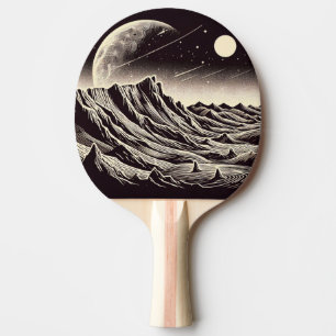 Pala De Ping Pong SF Martian Landscape Woodcut (3)
