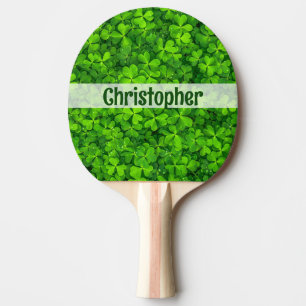 Pala De Ping Pong Shamrock Clovers Añadir nombre