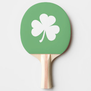 Pala De Ping Pong Shamrock irlandés blanco   Verde