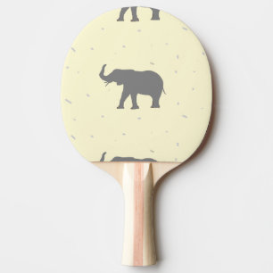 Pala De Ping Pong Silueta de elefante gris
