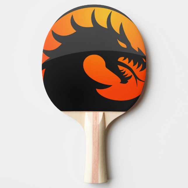 Pala de Ping Pong Silueta de Monstruo Dragón (Anverso)