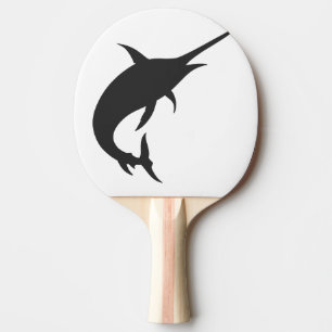 Pala De Ping Pong Silueta de pez marlin - Elija color de fondo