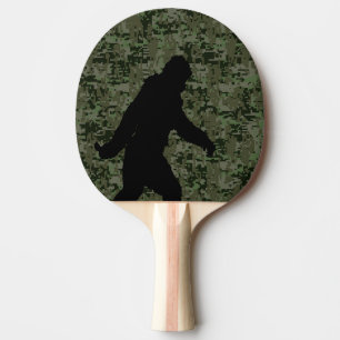 Pala De Ping Pong Silueta ida de Squatchin en el camuflaje de