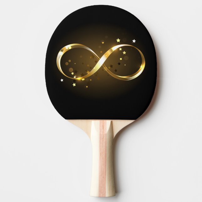 Pala De Ping Pong Símbolo de infinito dorado (Anverso)