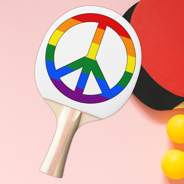 Pala De Ping Pong Símbolo de signo de paz de la bandera arcoiris gay (Subido por el creador)