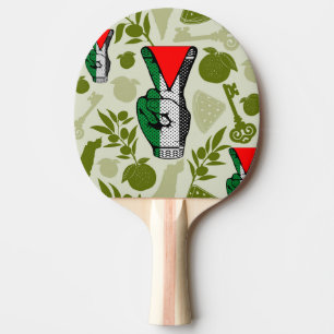 Pala De Ping Pong Símbolo de triángulo rojo de resistencia con signo