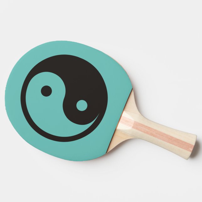 Pala De Ping Pong Símbolo Yin Yang - diseño de tatuajes sólidos (Lateral)