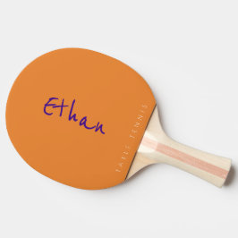 Pala De Ping Pong Simple firma de ping-pong naranja