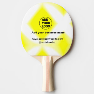 Pala De Ping Pong simple minimal añade tu logo/diseño amarillo añade