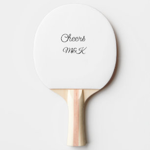 Pala De Ping Pong Simple minimal añadir nombre felicitaciones pareja