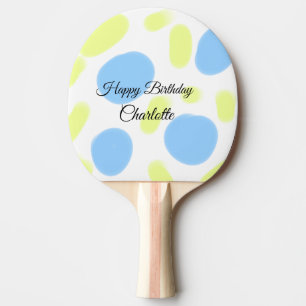 Pala De Ping Pong SIMPLE MÍNIMO.CUTIE AGREGAR NOMBRE BEBÉ feliz cump