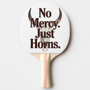 Pala De Ping Pong Sin Misericordia Solo Cuernos Cráneo de Longhorn B