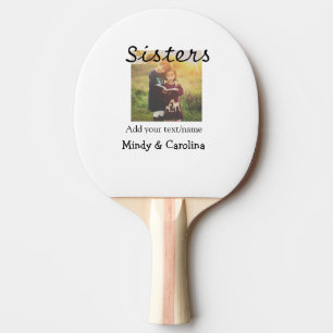 Pala De Ping Pong Sisters bestis BFF añadir familia de nombres de fo
