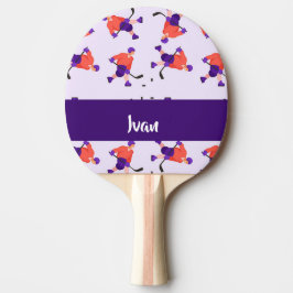 Pala De Ping Pong Skating ice hockey player pattern