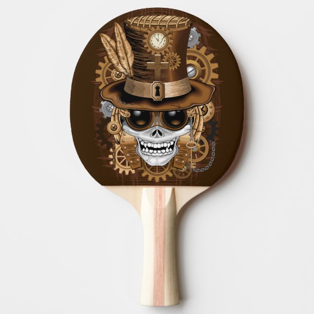 Pala De Ping Pong Skull Steampunk Voodoo Retro Machine (Anverso)