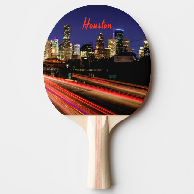 Pala De Ping Pong Skyline de Houston Texas (Anverso)