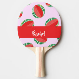 Pala De Ping Pong Sliced watermelon pattern on pink